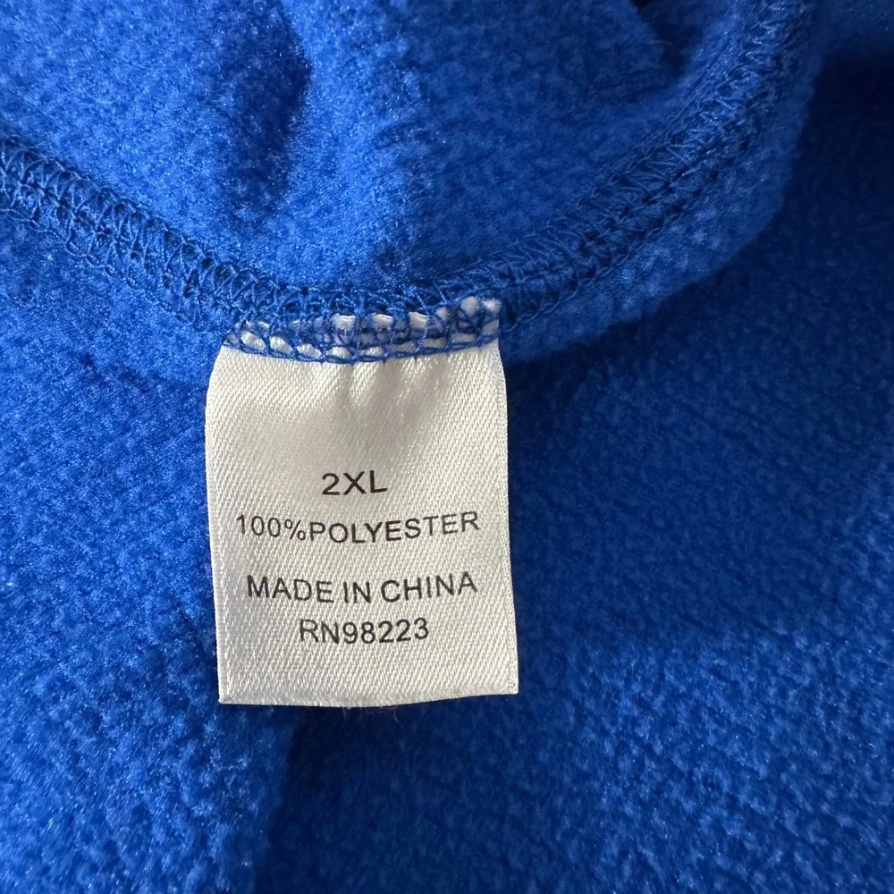 Magellan Outdoors 1/4 Zip Grid Fleece Pullover Mens 2XL Blue MagWarmth